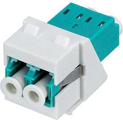 Rutenbeck - LWL-Kupplung LC-D Keystone Modul KMK-LC-D OM3 aqua rw MM, OM3 aqua, rws