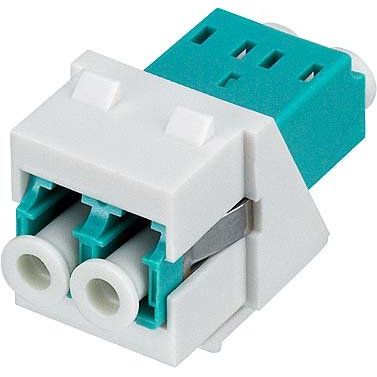 Rutenbeck - LWL-Kupplung LC-D Keystone Modul KMK-LC-D OM3 aqua rw MM, OM3 aqua, rws