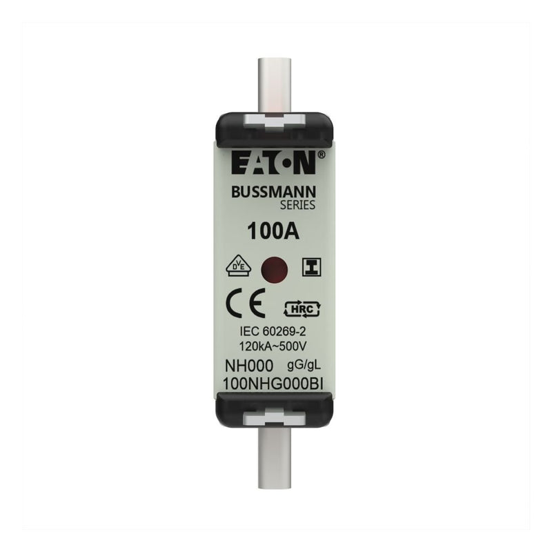 Eaton - Messersicherung Sicherungseinsatz Nieders. 100NHG000BI 100A AC 500V 120kA − 3 Stück