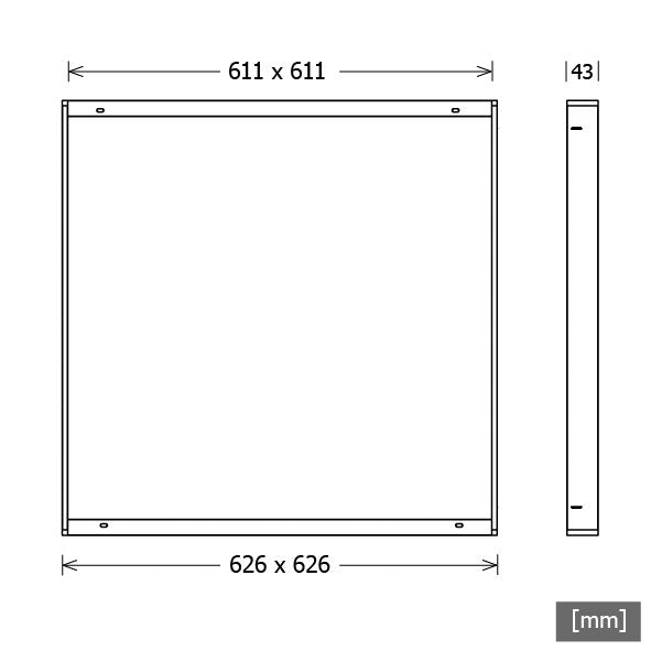 LTS Licht&Leuchten - Mechanisches Zubehör/Ersatzteile für Leuchten Anbaurahmen M625 FYR-Z115.0625.0625ws weiß