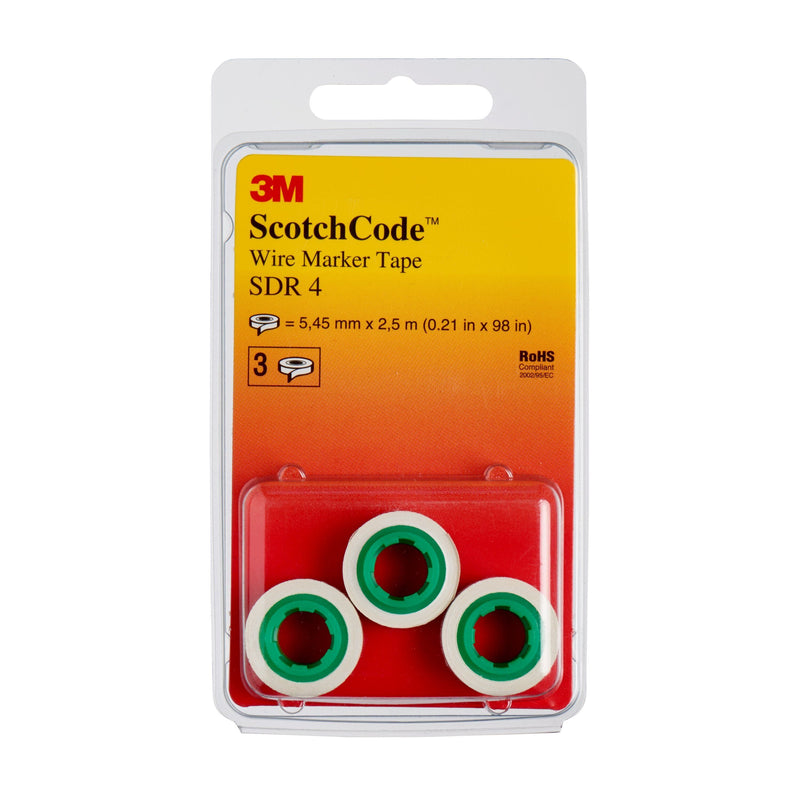 3M - Kabelmarkierungssystem Kabelmark. Nachfüllrollen SDR-4(VE3) Ziffer 4, 3er Pack