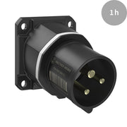 Walther Werke - CEE-Gerätestecker (IEC 60309) CEE NEO Anbaugerätestecker FW712301CC schräg 16A 3P 1h
