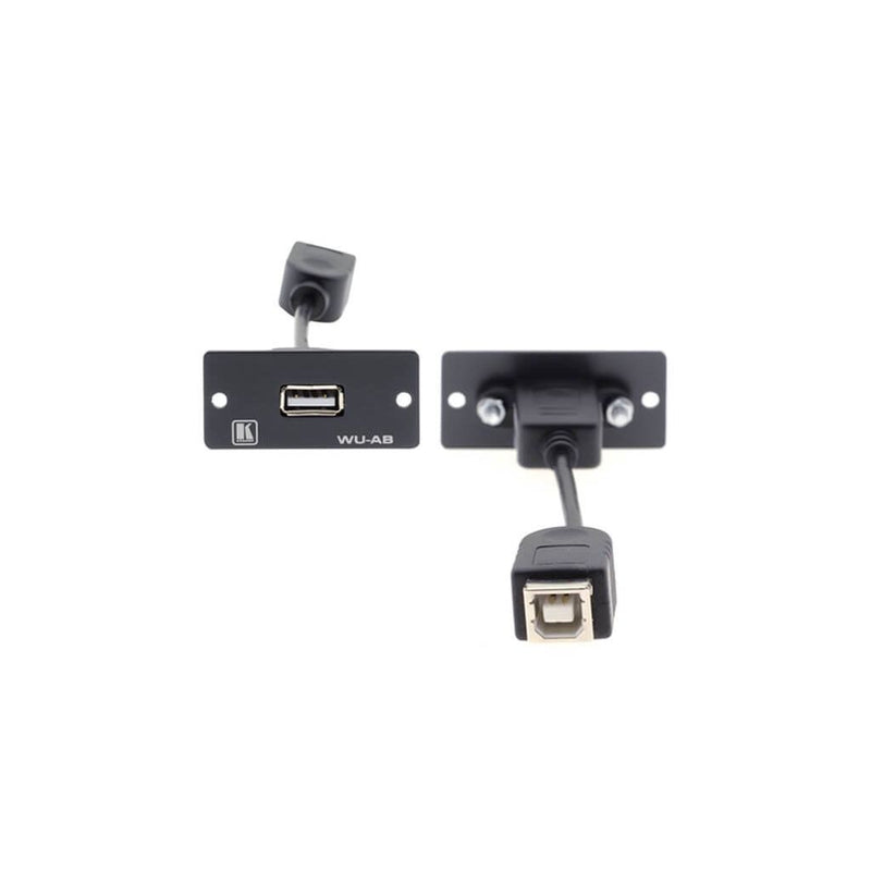 Kramer - Kommunikationstechnik-Adapter Wall-Plate Einsatz WU-AB(B) schwarz