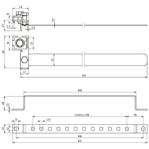 DEHN - Rohrschelle für Blitzschutz Set für Ericsson 2 x BRS 540111 540100 1 x EV 472349
