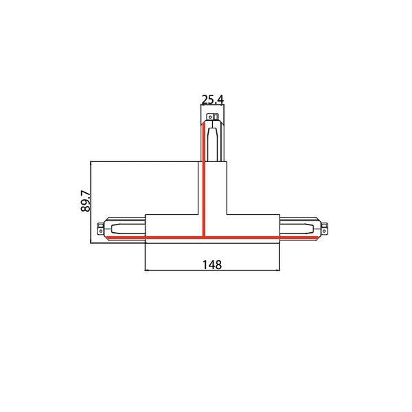 Brumberg Leuchten - Elektrisches Zubehör/Ersatzteile für Leuchten T-Verbinder 87128070 SL rechts, ws