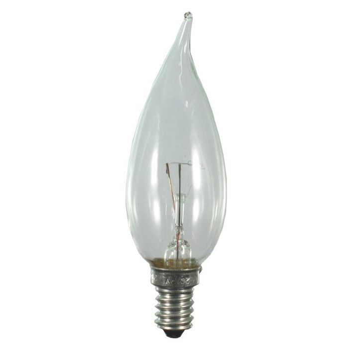 Scharnberger+Hasenbein - Allgebrauchsglühlampe Kerzenform Windstoßkerze 35x100mm 40851 230V 25W E14 klar