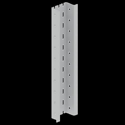Unex - Stiel/Profilschiene Omega-Profil 66837 gelocht, grau, 0,50m − 10 Stück