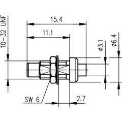 Telegärtner - Koax-Steckverbinder SMC-Kabeleinbaustecker 100024902 UT-85,RG405/U,1671A − 5 Stück