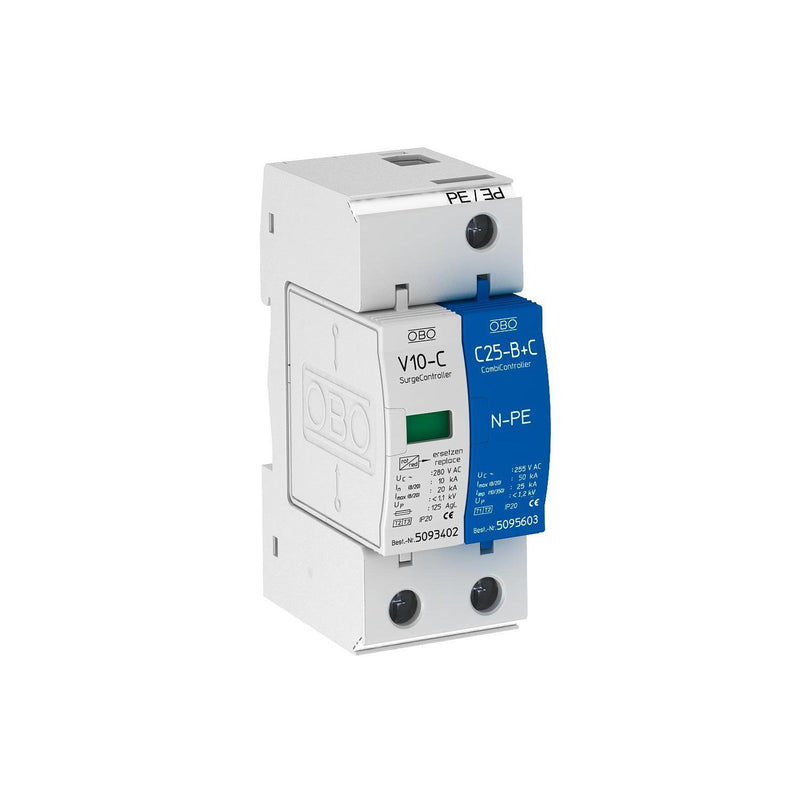 OBO Bettermann - Überspannungsableiter für Energietechnik/Stromversorgung SurgeController V10-C 1+NPE-280 1p m.NPE 280V