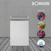 Bomann DA - Kühlschrank Vollraum-Kühlgerät VS 2185.1 inox-look 56cm1,37L