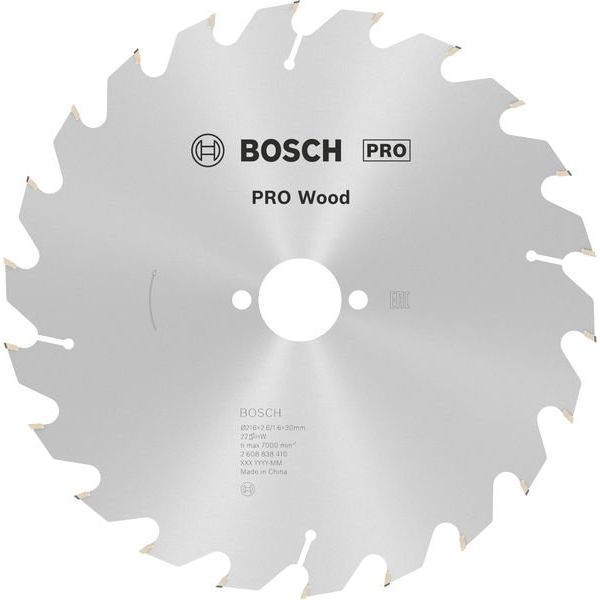 Bosch - Kreissägeblatt PRO Wood Kreissägeblatt, 2608838410 216 x 2,6 x 30 mm