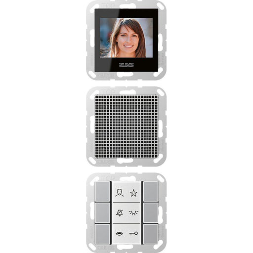 Jung - Innenstation für Türkommunikation Video-Innenstation SI VI A 622 AL m.Beschriftungsfeld − 1 Stück by Jung
