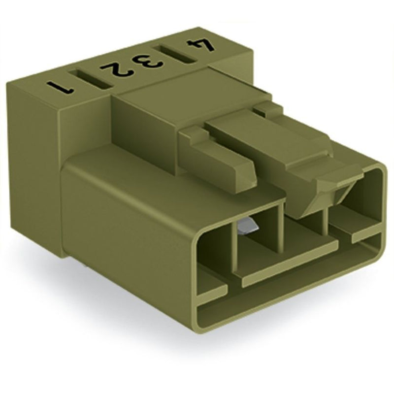 WAGO - Leiterplattensteckverbinder Stecker für Leiterplatten 890-874/011-000 4-polig,hellgrün − 50 Stück