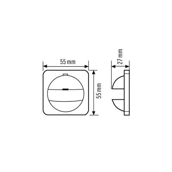 ESYLUX - Zubehör/Ersatzteile für Bewegungsmelder Abdeckung IP20-BM2 weiß COVER BER MOD2IP20WH MD 180i und PD 180i