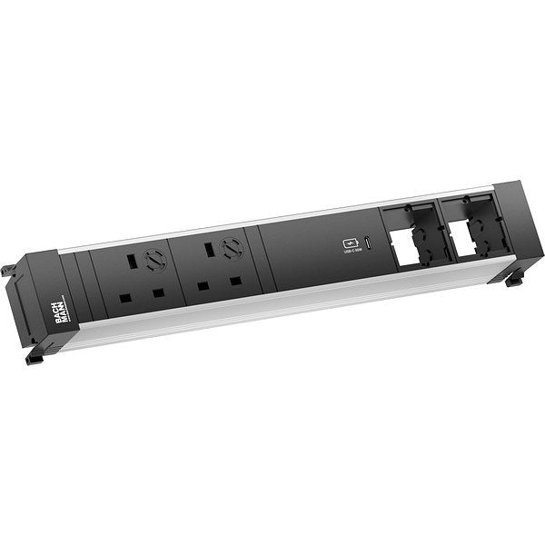 Bachmann - Mehrfachsteckdose Einbausteckdose 916.524 2xUK 1xUSB C 6