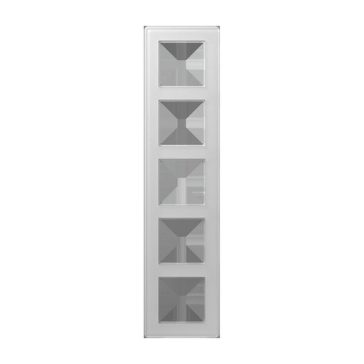 Jung - Abdeckrahmen Glasrahmen 5fach AV 585 GLM WW alpinweiß (Glas)