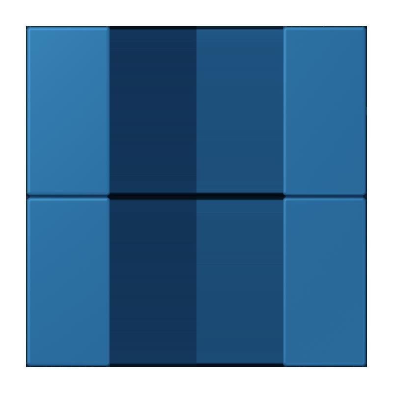 Jung - Abdeckung/Bedienelement für Installationsschalterprogramme Tastensatz 2fach LC 502 TSA 211 bleu ceruleen 31