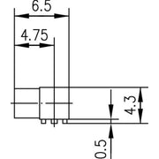 Telegärtner - Koax-Steckverbinder MMCX-Winkelbuchse 50Ohm 100025106 f.LPT AU in SMT − 5 Stück