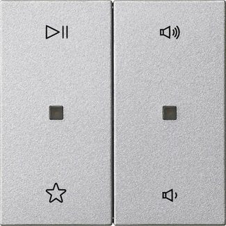 Gira - Bedienelement intelligent Wippe 2f Audiostrg 538426 F Alu