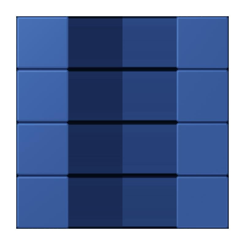 Jung - Abdeckung/Bedienelement für Installationsschalterprogramme Tastensatz 4fach LC 504 TSA 253 bleu outremer 59