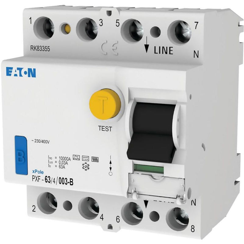 Eaton - Fehlerstrom-Schutzschalter FI-Schalter PXF-63/4/003-B 63A,4p,30mA,Typ B