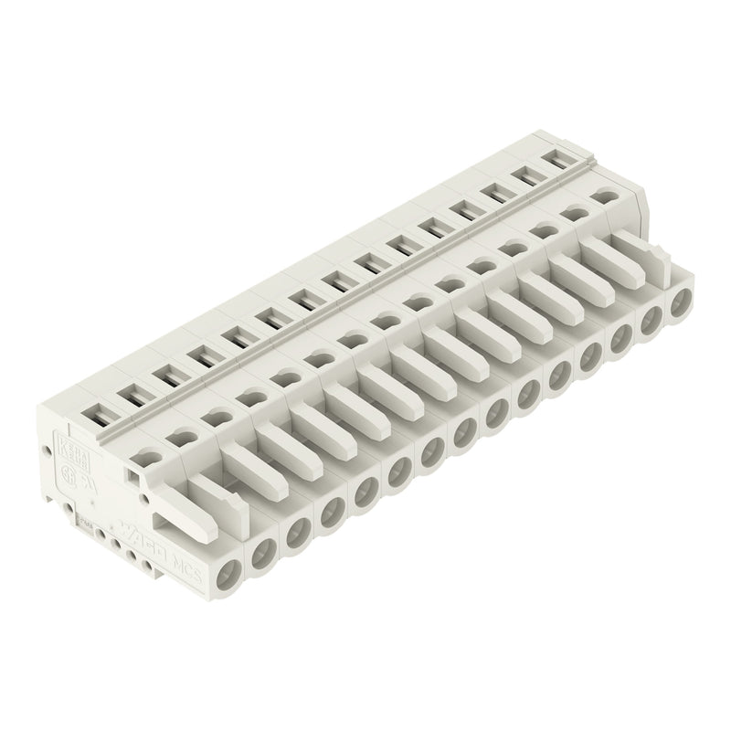 WAGO - Kabelsteckverbinder für Leiterplattensteckverbinder 1-Leiter-Federleiste 721-115/026-000 CAGECLAMP 2,5mm²,lgr − 25 Stück