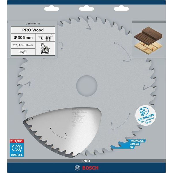 Bosch - Kreissägeblatt PRO Wood cordless 2608837744 Kreissägeblatt 305 x