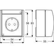 Busch-Jaeger - Steckdose 20 MW-54-500 Alu-Druckguss