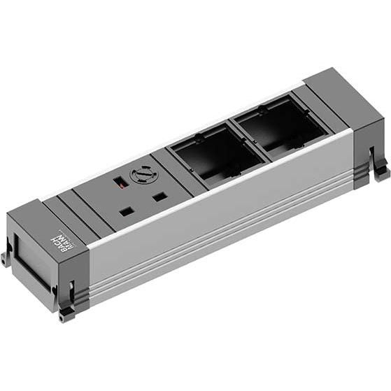 Bachmann - Mehrfachsteckdose Steckdoseneinheit 916.091 3-fach Alu