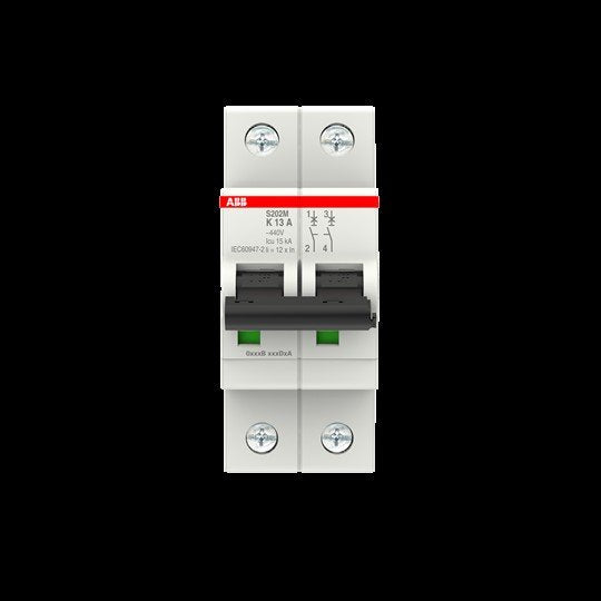 ABB Stotz S&J - Leitungsschutzschalter Sicherungsautomat S202M-K13 10 kA, 13 A, 2P