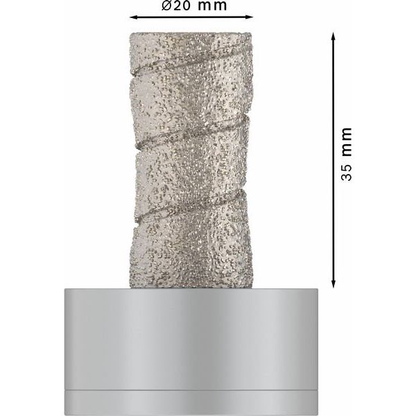 Bosch - Hartmetall-Frässtift PRO Ceramic dry Bohrkrone, 2608599038 M14 20x35 mm X-Lock