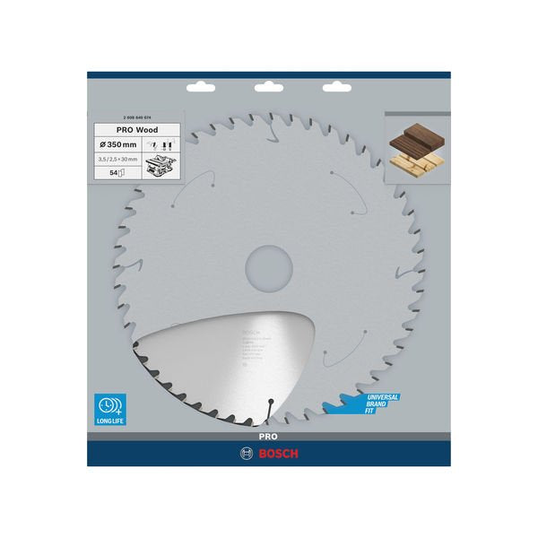 Bosch - Kreissägeblatt PRO Wood Kreissägeblatt, 2608640674 350 x 3,5 x 30 mm