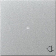 Gira - Abdeckung/Bedienelement für Installationsschalterprogramme Wippe Kontrollf. + Symb. 329126 Steckd. F Alu