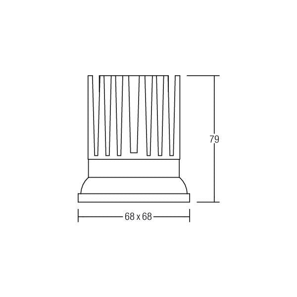 Brumberg Leuchten - Downlight/Strahler/Flutlicht LED-Einbauleuchte 12640073 3000K weiß
