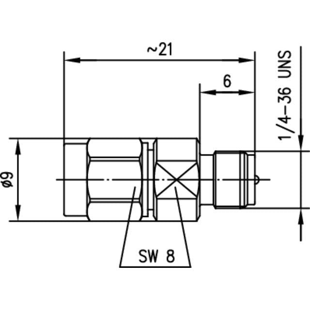 Telegärtner - Koax-Kupplung Adapter SMA - R-SMA 100024824 50 Ohm − 5 Stück