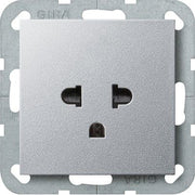 Gira - Steckdose EURO US System 284026 alu