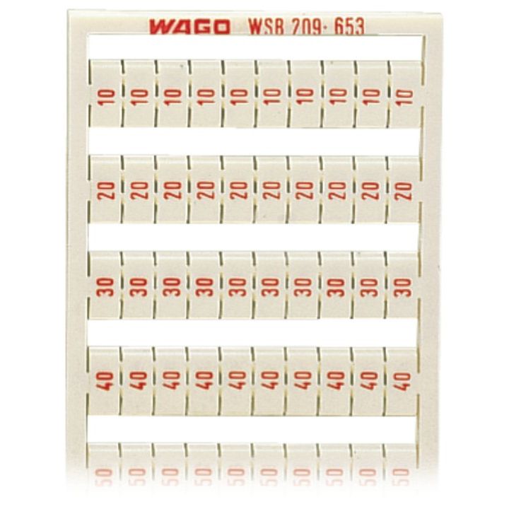 WAGO - Klemmenmarkierung WSB-Bezeichnungssystem 209-653 S: 10-50 (2x) − 5 Stück