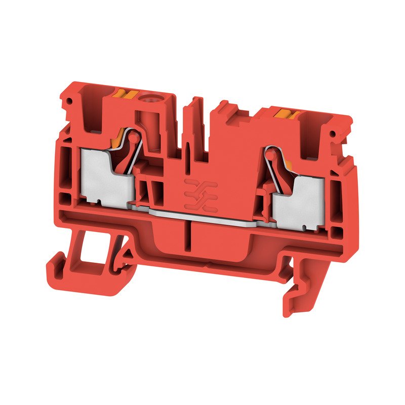 Weidmüller - Durchgangs-Reihenklemme A2C 4 RD PUSH IN, 4 mm² − 100 Stück