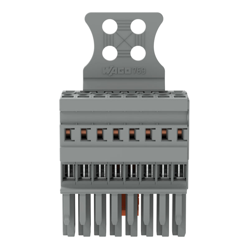 WAGO - Ein- und mehrpolige Klemmenleiste 1-Leiter-Federleiste 769-108/144-000 CAGECLAMP,4mm²,gr − 10 Stück