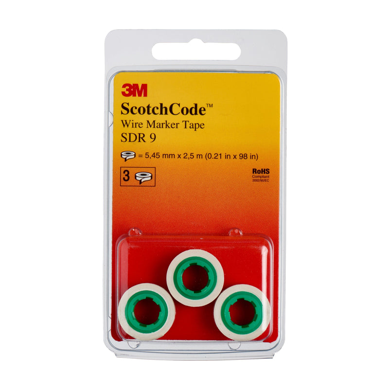 3M - Kabelmarkierungssystem Kabelmark. Nachfüllrollen SDR-9(VE3) Ziffer 9, 3er Pack