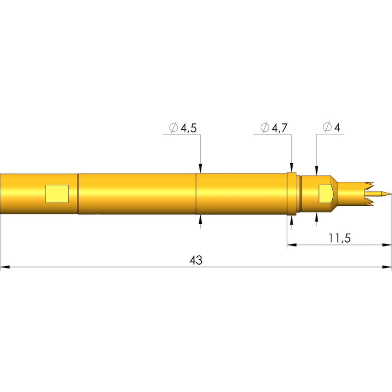 Ingun - Prüfstift Hochfrequenzstift HFS-810201051A5306P − 1 Stück