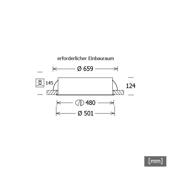 LTS Licht&Leuchten - Decken-/Wandleuchte LED-Einbauleuchte PLL27500402/DALI si 43W 4000K 2224lm