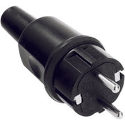 Bachmann - Schutzkontaktstecker Vollgummistecker 913.173 sw, montierbar