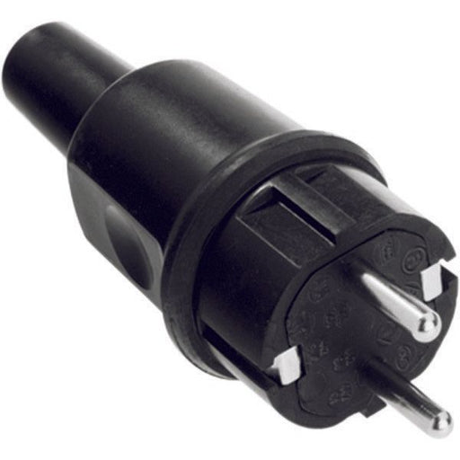 Bachmann - Schutzkontaktstecker Vollgummistecker 913.173 sw, montierbar
