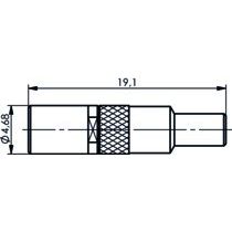 Telegärtner - Koax-Steckverbinder SSMB-Kabelbuchse cr AU 100024921 RG178B/U, RG196A/U − 5 Stück
