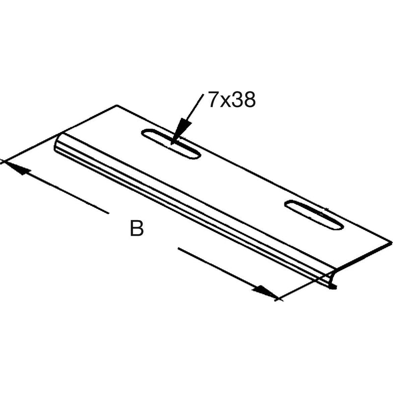 Rico - Bodenendplatte für Kabelrinne Kabelschutzblech 15W11-200-V − 10 Stück
