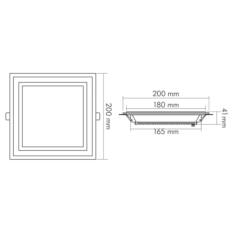 Nobile - Decken-/Wandleuchte LED-Glas-Panel 1561560511 840, 350mA