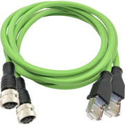 TREND Networks - Zubehör/Ersatzteile für Prüf- und Messgeräte (Elektro) Adapterkabel 1m PROFINET AdapterRJ45-M12-D RJ45-St/M12-Bu D-kod