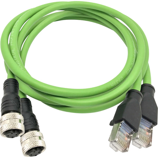 TREND Networks - Zubehör/Ersatzteile für Prüf- und Messgeräte (Elektro) Adapterkabel 1m PROFINET AdapterRJ45-M12-D RJ45-St/M12-Bu D-kod