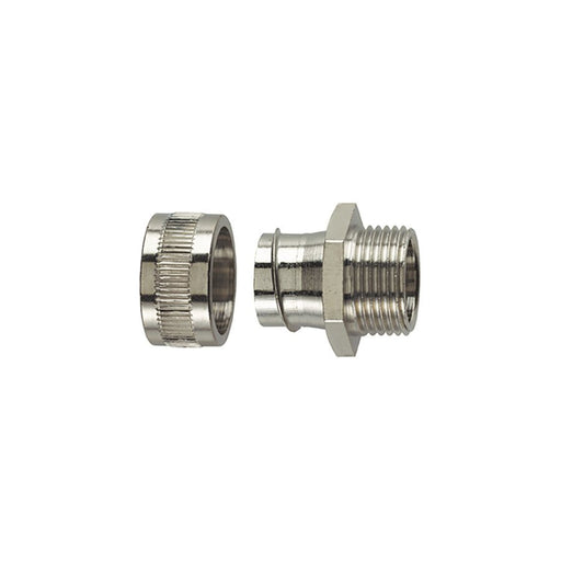 HellermannTyton - Metall-Schutzschlauch-Verschraubung Verschraubung SC32-FM-M32 si − 2 Stück